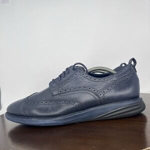 Cole Haan GrandEvolution Shoes Men's 13M‎ Blue Leather Wingtip Oxford C26309